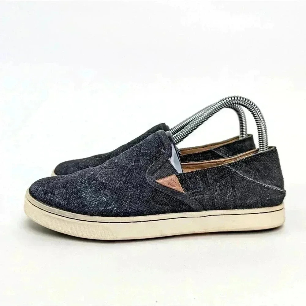 OluKai Pehuea Leather Slip On Loafer Flats - 7.5 - Picture 1 of 11